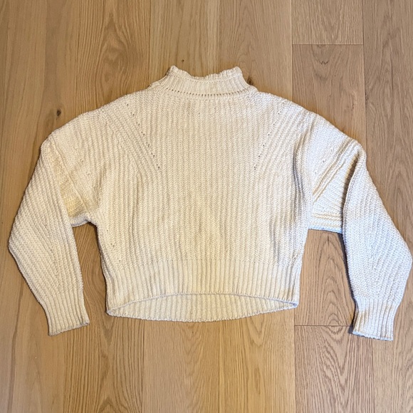 Isabel Marant Cream and Black Geometric Turtleneck Sweater - Picture 4 of 4